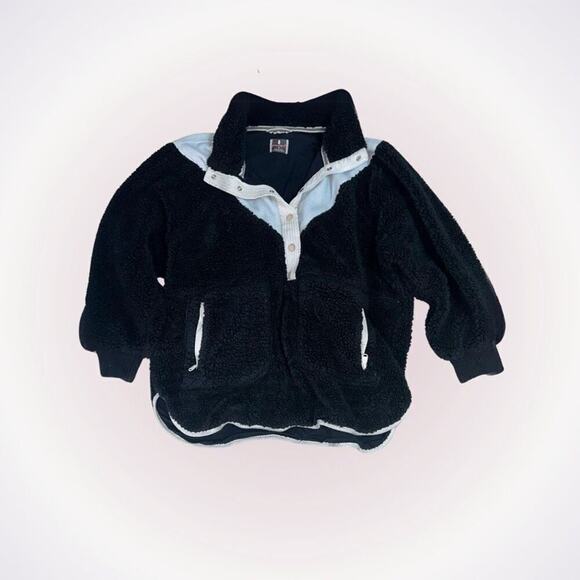 FP Movement Black and White Fall To Rise Fleece | Sz S - Picture 1 of 7